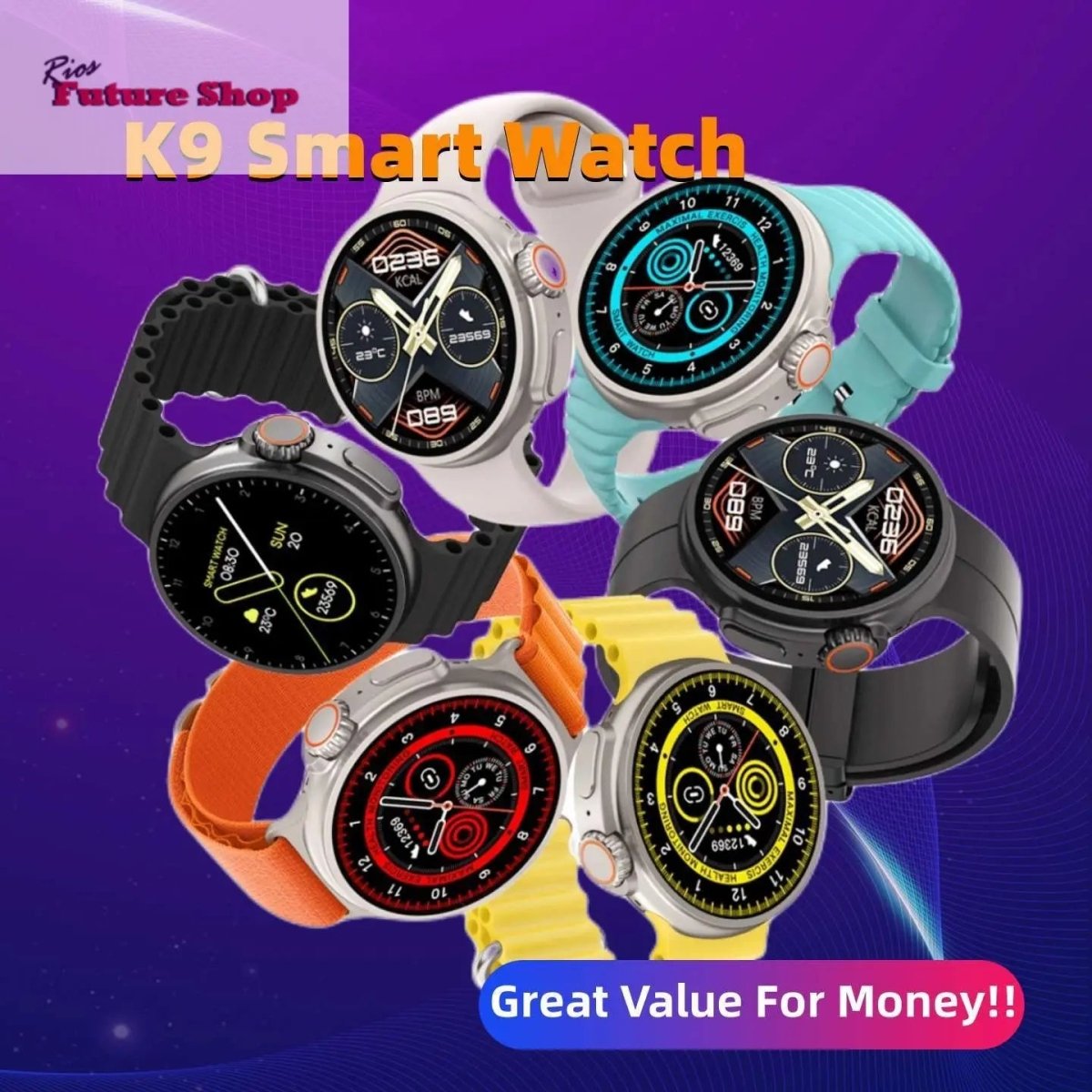 New K9 Smart Watch 1.39 Round Screen, NFC - Rios Future Shop