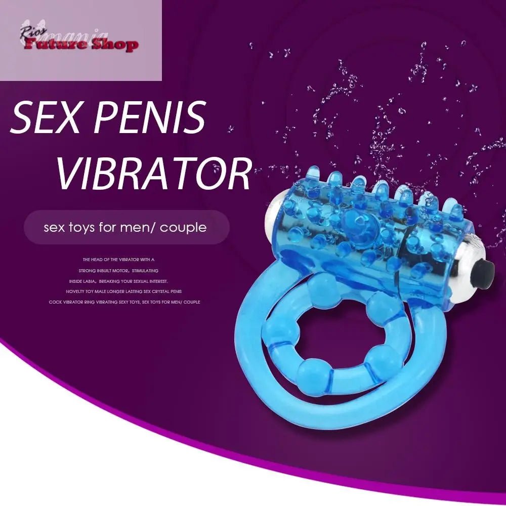 Novelty toy male longer lasting sex crystal penis cock vibrator ring vibrating sexy toys - Rios Future Shop