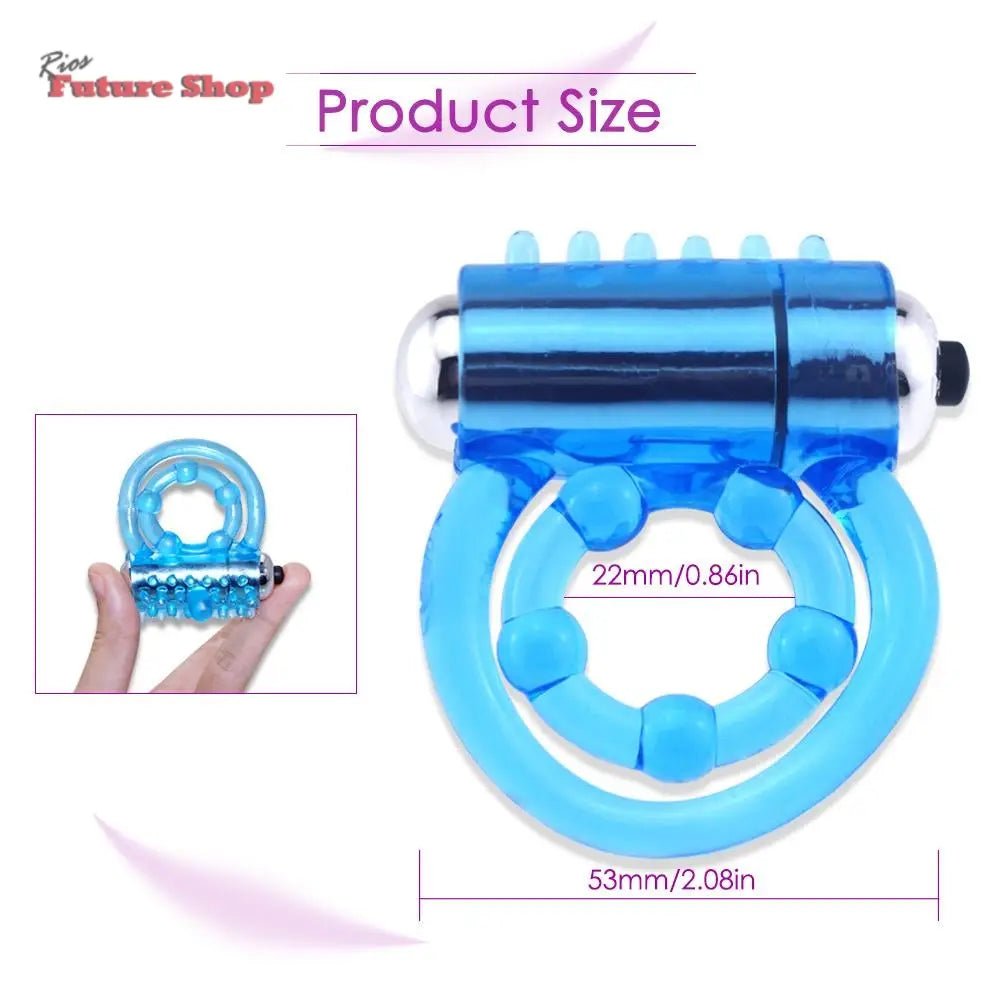 Novelty toy male longer lasting sex crystal penis cock vibrator ring vibrating sexy toys - Rios Future Shop