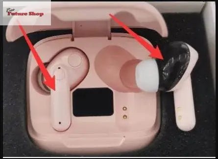 Novo Mini Transparente Sem Fio Bluetooth Headset Display Digital ENC Redução de Ruído Verdadeiro Desporto Música Sem Fio - Rios Future Shop