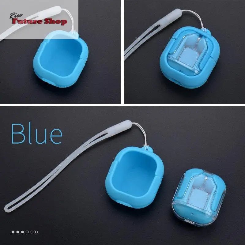 Novo Mini Transparente Sem Fio Bluetooth Headset Display Digital ENC Redução de Ruído Verdadeiro Desporto Música Sem Fio - Rios Future Shop