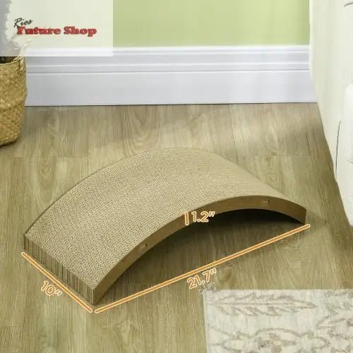 PawHut Cat Scratching Board, 4 Pack Cat Scratcher For Indoor Cats, Reversible Cat Scratch(USA)ing Post Replacement For Cat Wheel, Brown - Rios Future Shop