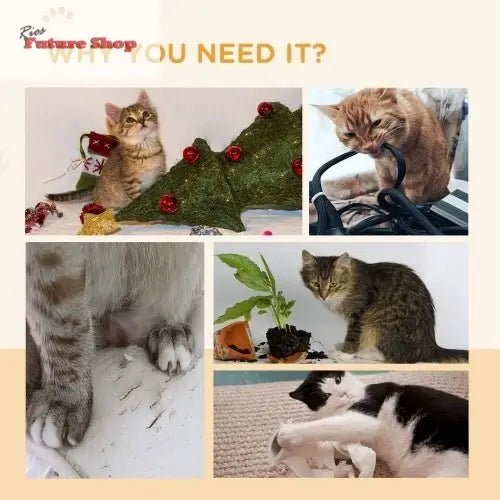 PawHut Cat Scratching Board, 4 Pack Cat Scratcher For Indoor Cats, Reversible Cat Scratch(USA)ing Post Replacement For Cat Wheel, Brown - Rios Future Shop