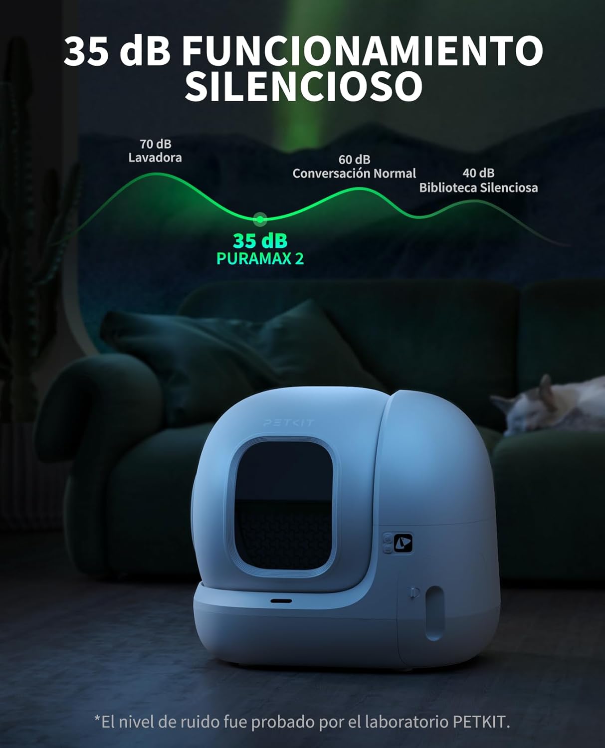 PETKIT Pura MAX 2 Areneiro gatos auto-limpável, sanita para gato, areia auto-limpeza para gatos, anti-fugas, xsegurança/remoção de odores/controlo de APP/76L, para vários gato