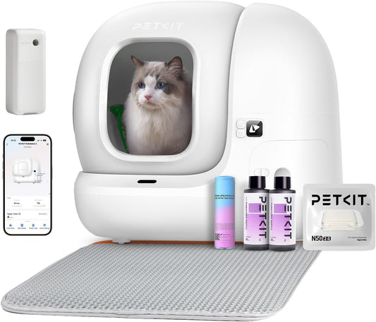 PETKIT Pura MAX 2 Areneiro gatos auto-limpável, sanita para gato, areia auto-limpeza para gatos, anti-fugas, xsegurança/remoção de odores/controlo de APP/76L, para vários gato