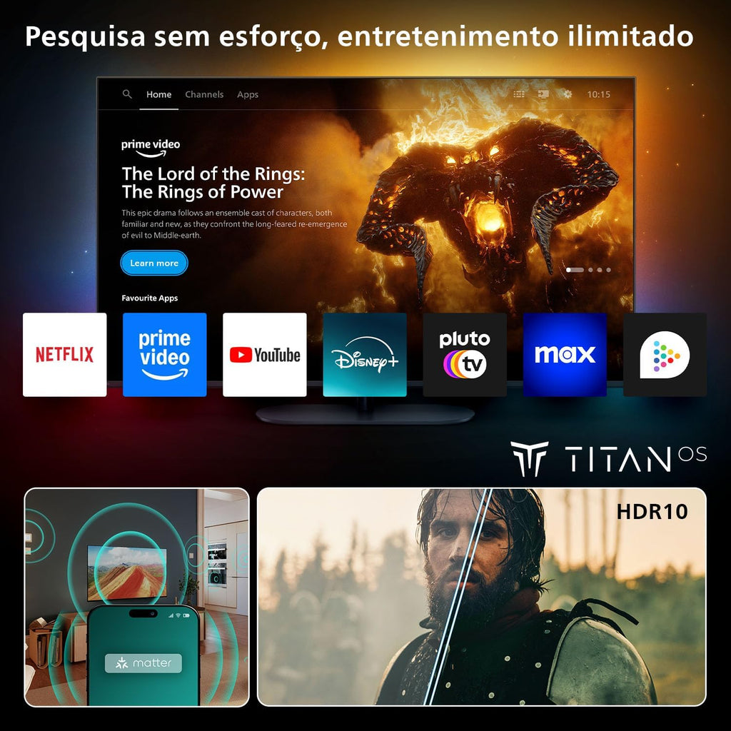 Philips 40PFS6000 HD LED Smart TV - 40" Screen with Pixel Plus, Titan OS Platform and Dolby Digital Sound - Works with Alexa and Google Voice Assistant