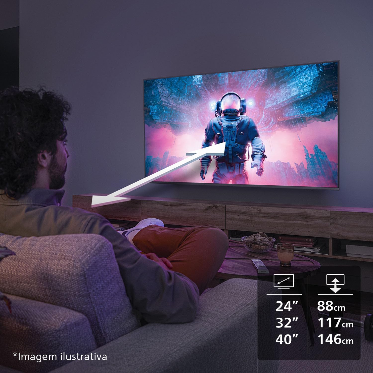 Philips 40PFS6000 HD LED Smart TV - 40" Screen with Pixel Plus, Titan OS Platform and Dolby Digital Sound - Works with Alexa and Google Voice Assistant