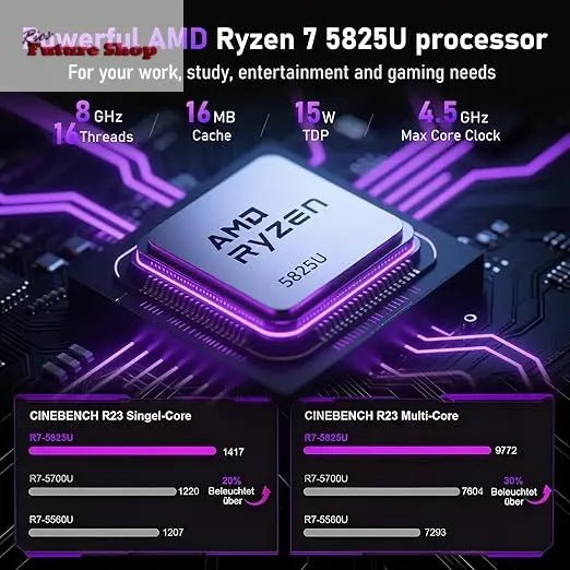 Portable Gaming, 16” Laptop, Win11 Pro Laptop, R7-5825U AZO