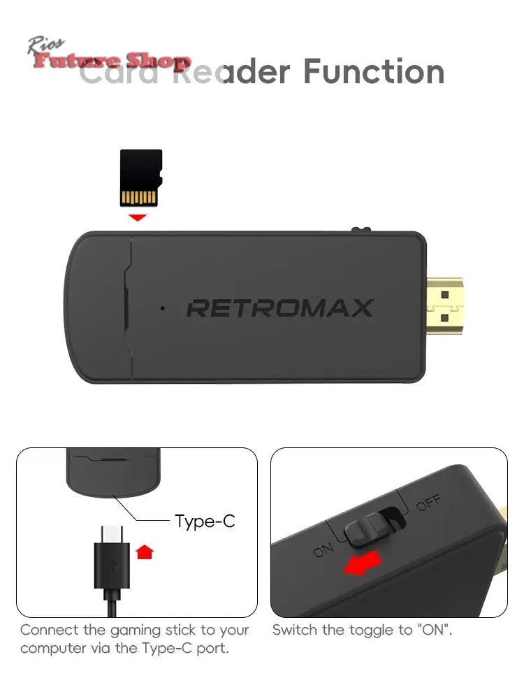 Portable Retro Game Stick with 1800 Built-in NES/ - Rios Future Shop