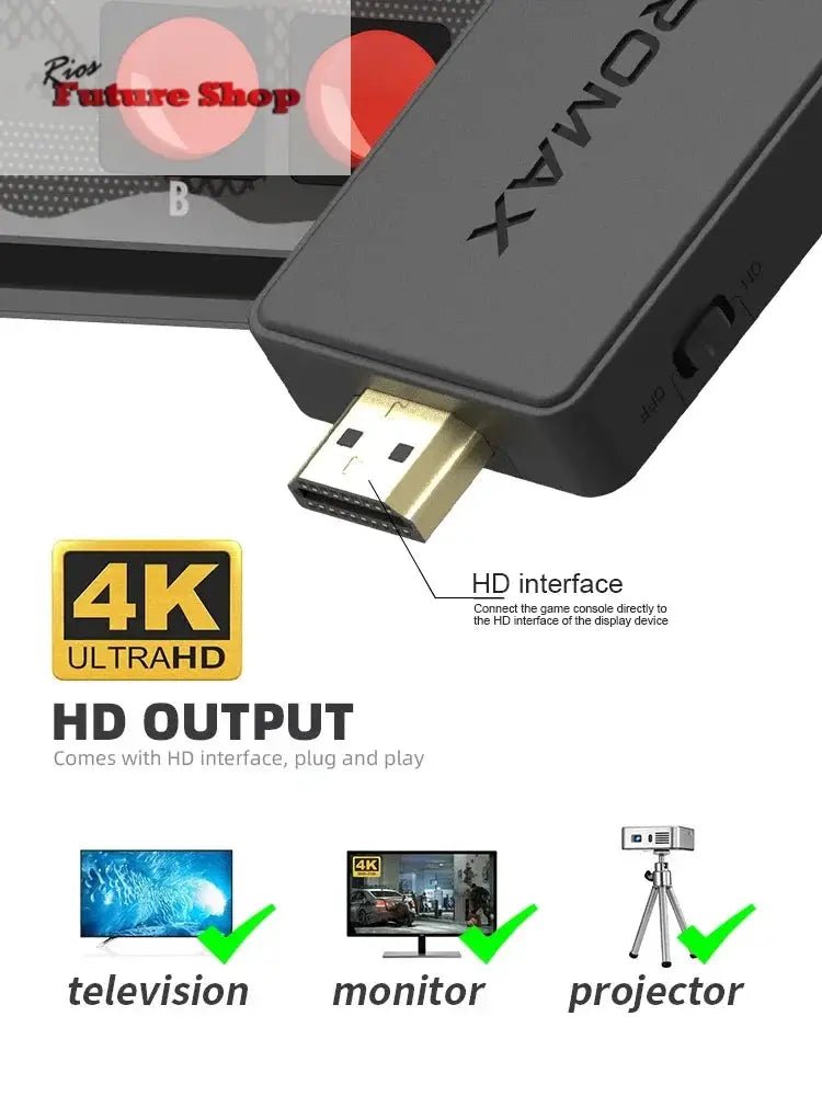 Portable Retro Game Stick with 1800 Built-in NES/ - Rios Future Shop