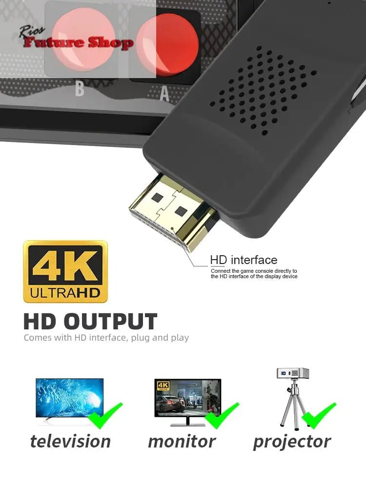Portable Retro Game Stick with 1800 Built-in NES/ - Rios Future Shop
