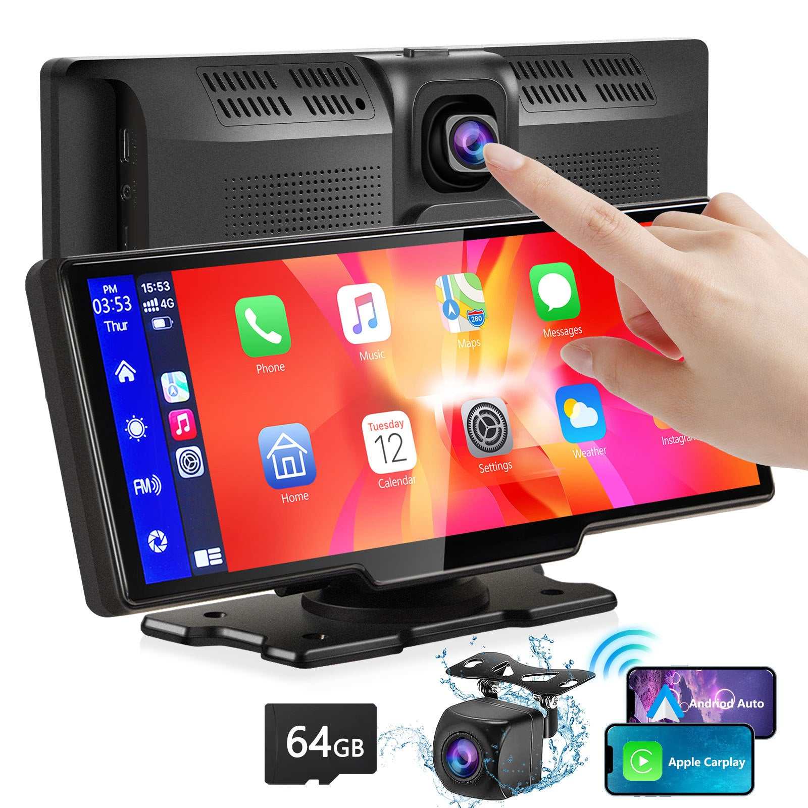Portable Wireless Carplay With 2.5K Camera - Rios Future Shop