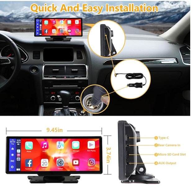 Portable Wireless Carplay With 2.5K Camera - Rios Future Shop