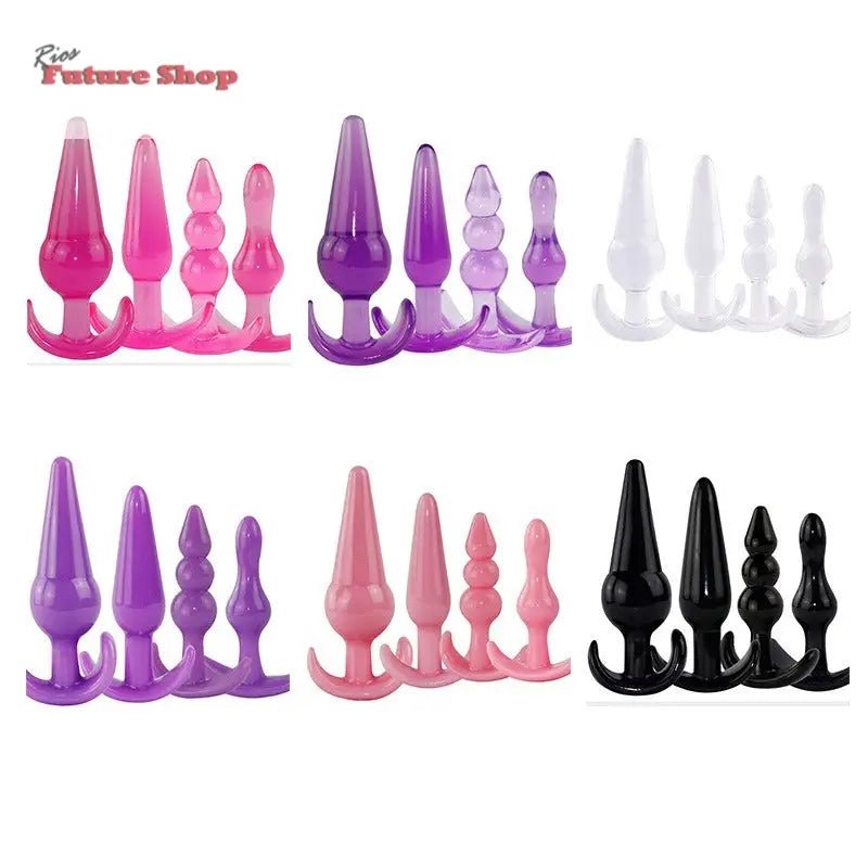 Posterior silicone anal plug, anal bead string, beginner's advanced extreme pleasure, female masturbation equipment, sexual adult products - Rios Future Shop