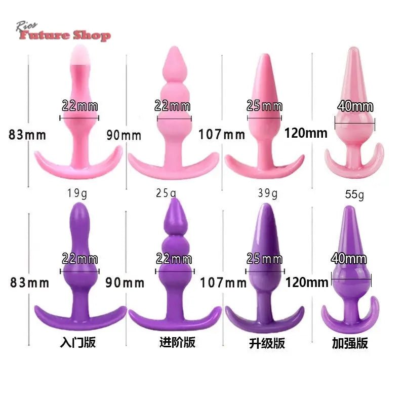Posterior silicone anal plug, anal bead string, beginner's advanced extreme pleasure, female masturbation equipment, sexual adult products - Rios Future Shop