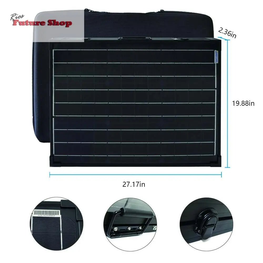 Power 100w 12v Portable Solar 2 Panel kit DC-ACOPower