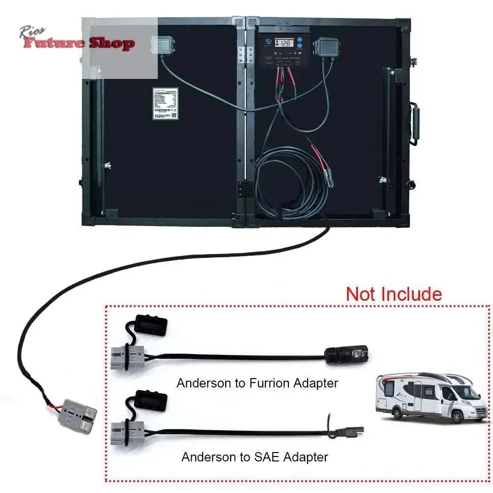 Power 100w 12v Portable Solar 2 Panel kit - Rios Future Shop
