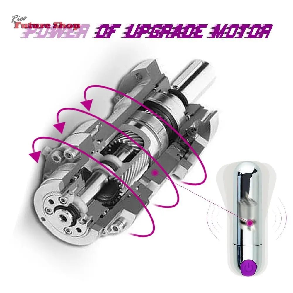 Powerful Mini Bullet Shape Vibrator For Beginners, Waterproof 10 Speeds Vibration Clitoral Stimulation Adult Sex Toys - Rios Future Shop