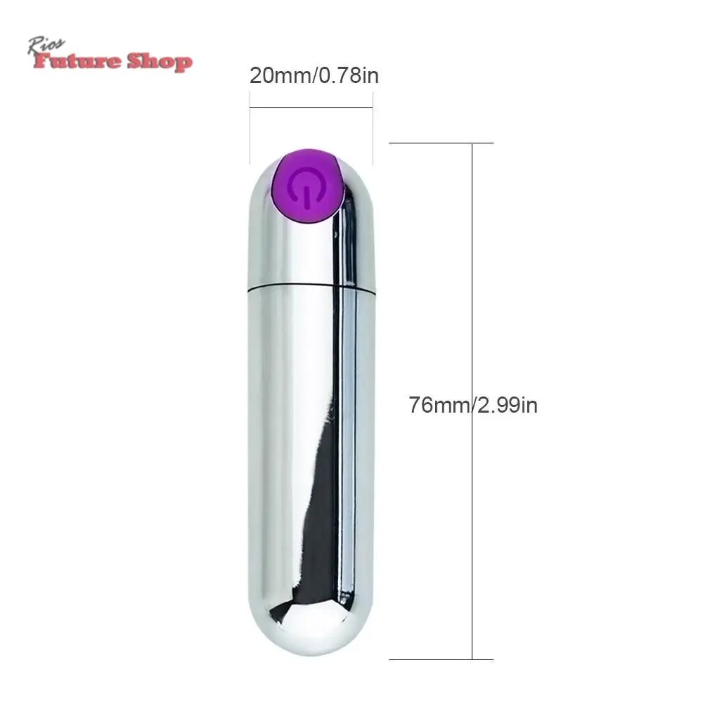 Powerful Mini Bullet Shape Vibrator For Beginners, Waterproof 10 Speeds Vibration Clitoral Stimulation Adult Sex Toys - Rios Future Shop