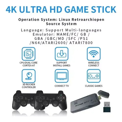 Game Stick 4K – Retro Gaming en Alta Definición Dropea
