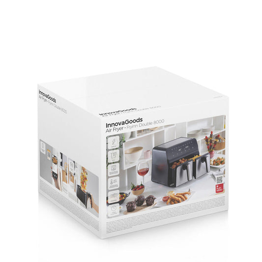 Airfry de Aire - Double 8000 Negro 3400 W aço  Inoxidavel Dropea