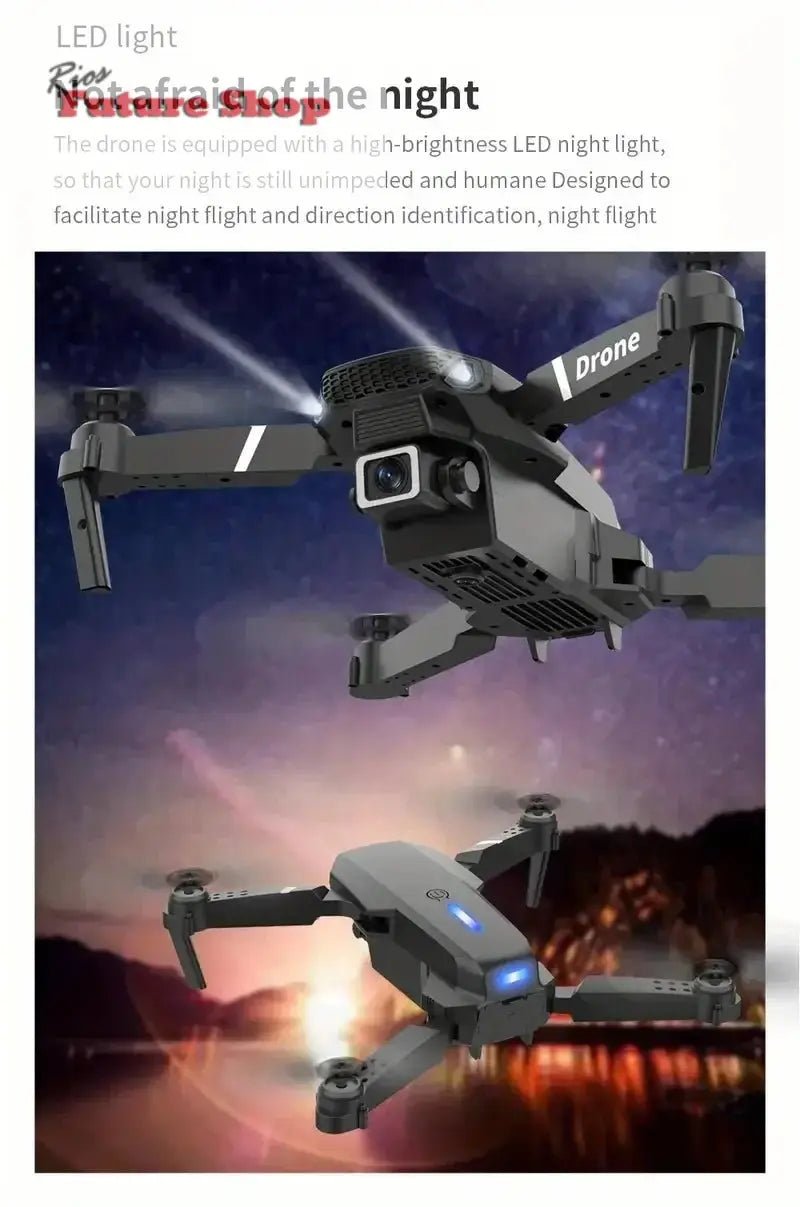 Professional Drone E88 - 4K HD Camera, WiFi FPV &Foldable - Rios Future Shop