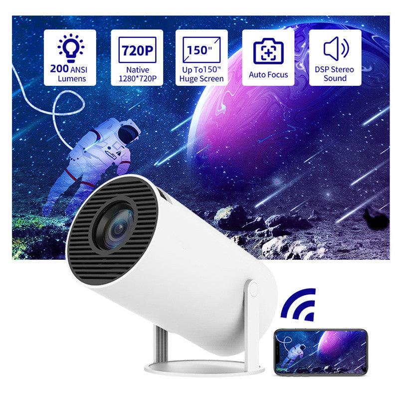 Projetor portátil pequeno projetor reto para uso doméstico ângulo de projeção de 180 graus foco automático projetor de vídeo doméstico - Rios Future Shop