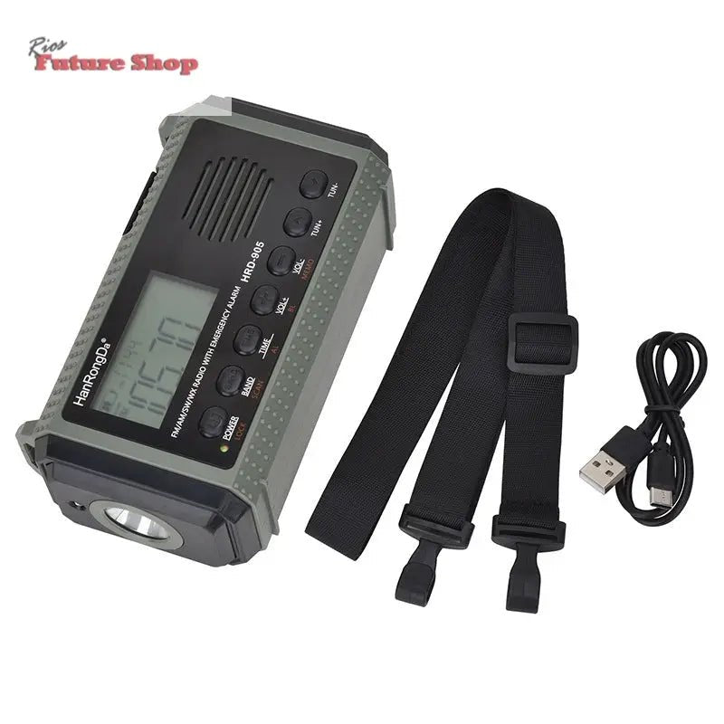 Radio disaster prevention and emergency full band radio solar charging lighting mobile portable radio - Rios Future Shop