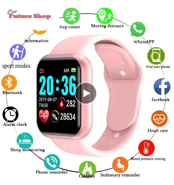 Relógio inteligente multifuncional para homens e mulheres - Rios Future Shop