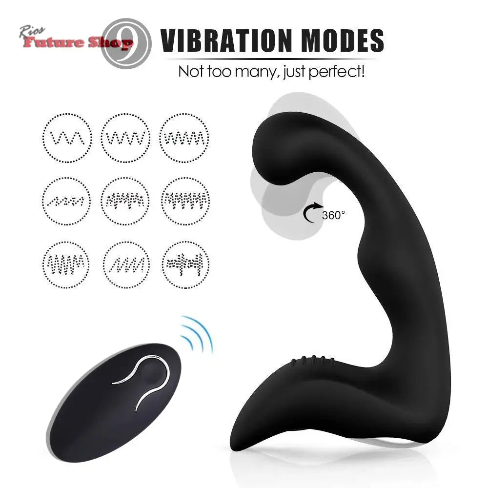 Remote Control 9 Speed Prostate Massager USB Charging Strapon For Men Anal Vibrator Sex Toys For Men Women adult Plugs Products - Rios Future Shop