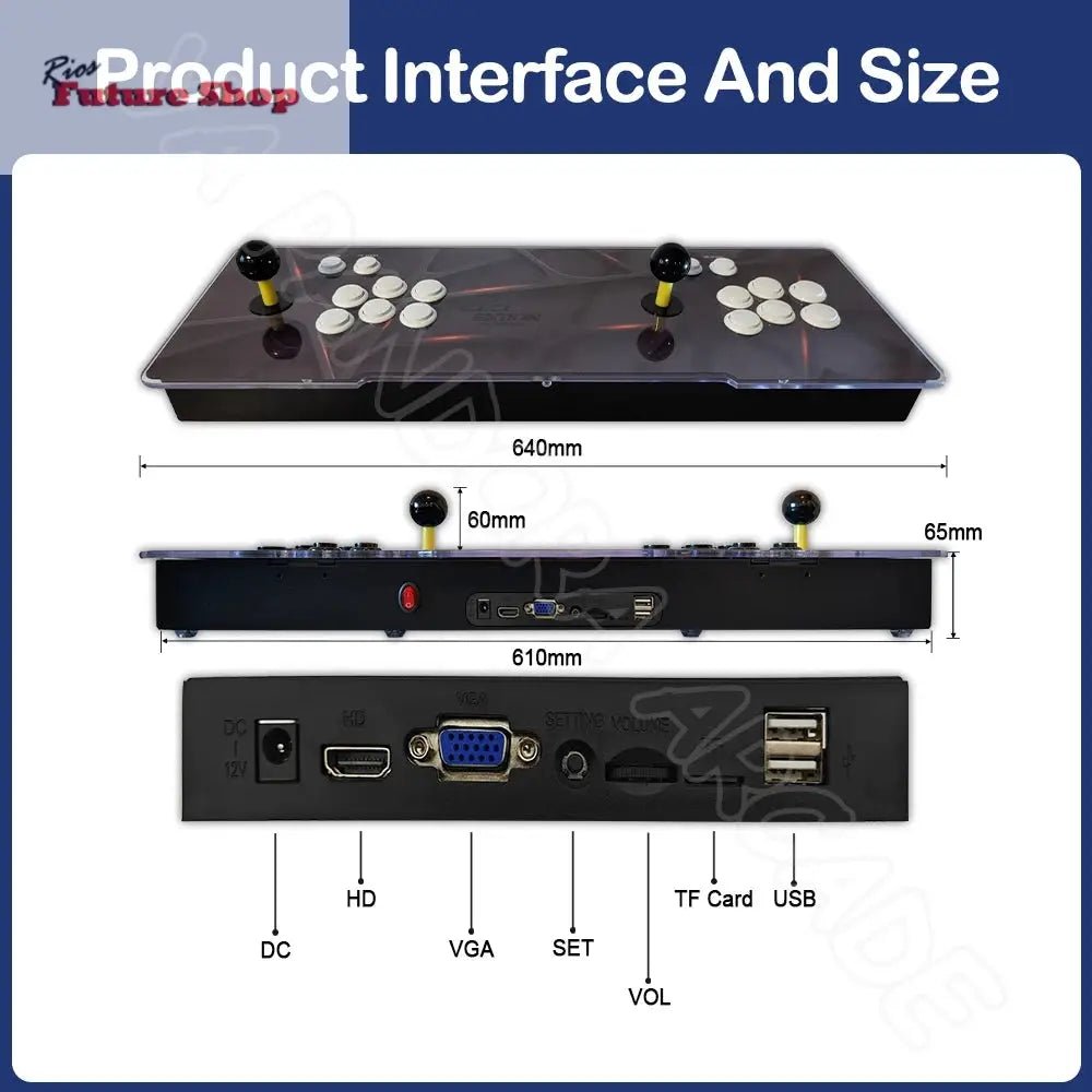 Retro Arcade Game Machine Dual Joystick - Rios Future Shop