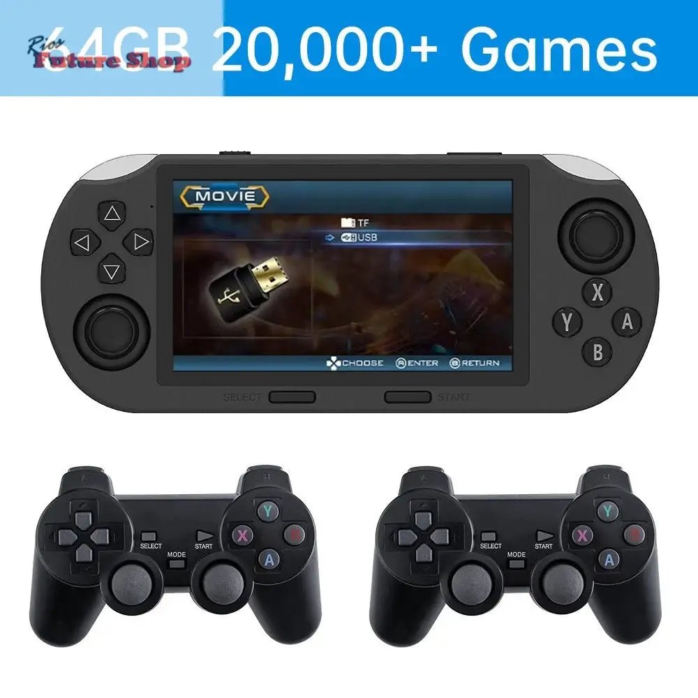 Retro Handheld Game Console 4.5 Inch IPS Video Game Consoles Built-in 20000+ Games Wireless Game Controller For PS1 GBA - Rios Future Shop