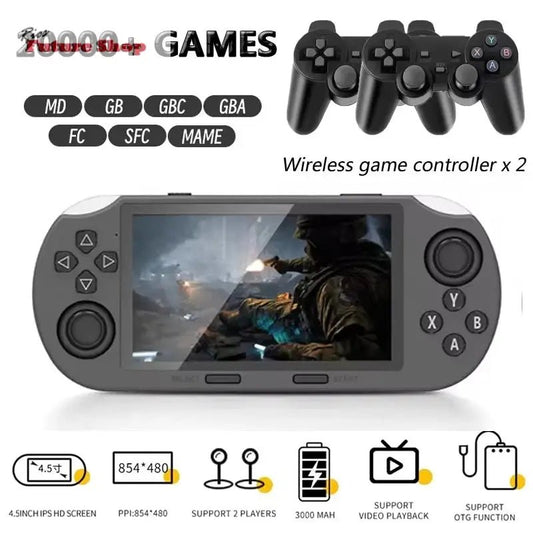 Retro Handheld Game Console 4.5 Inch IPS Video Game Consoles Built-in 20000+ Games Wireless Game Controller For PS1 GBA - Rios Future Shop