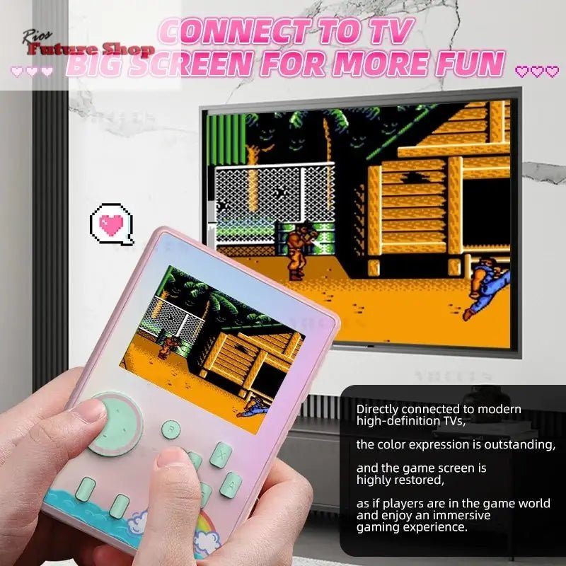 Retro Handheld Video Game Console Player 3 Inch HD Color 630 Games For NES Game Boy - Rios Future Shop