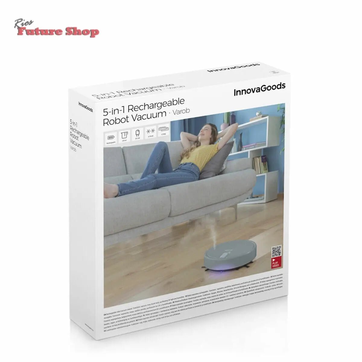 Robot Aspirador Recargable Multifunción 5 en 1 RIOS FUTURE SHOP - Rios Future Shop