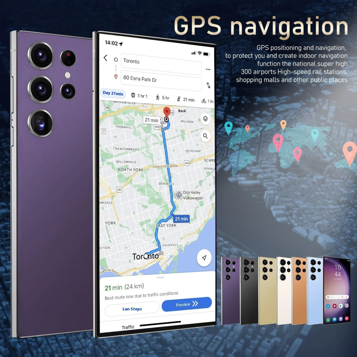 S24 Ultra 5G Smartphone US Stock 6.8 Inch Large Real 4G Screen 65W Quick Charge 8+512GB All-in-One Deca Core 12GB Built-in Pen DSersUSA