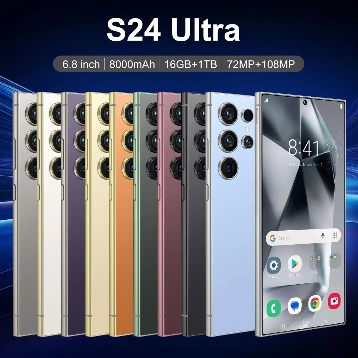 S24 Ultra 5G Smartphone US Stock 6.8 Inch Large Real 4G Screen 65W Quick Charge 8+512GB All-in-One Deca Core 12GB Built-in Pen DSersUSA