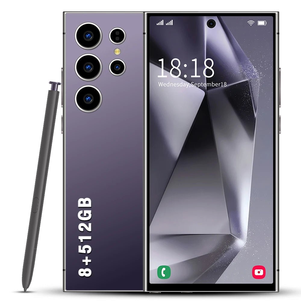 S24 Ultra 5G Smartphone US Stock 6.8 Inch Large Real 4G Screen 65W Quick Charge 8+512GB All-in-One Deca Core 12GB Built-in Pen DSersUSA