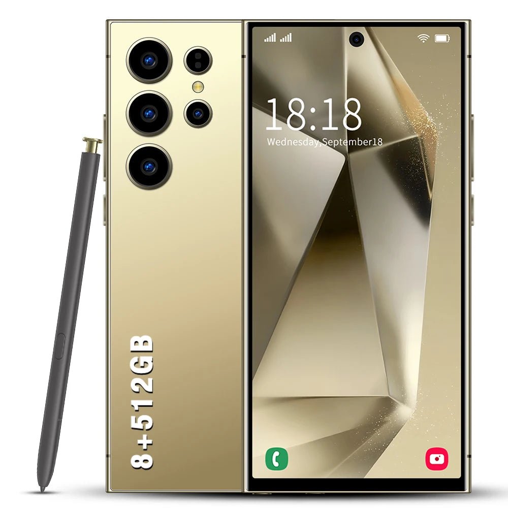 S24 Ultra 5G Smartphone US Stock 6.8 Inch Large Real 4G Screen 65W Quick Charge 8+512GB All-in-One Deca Core 12GB Built-in Pen DSersUSA
