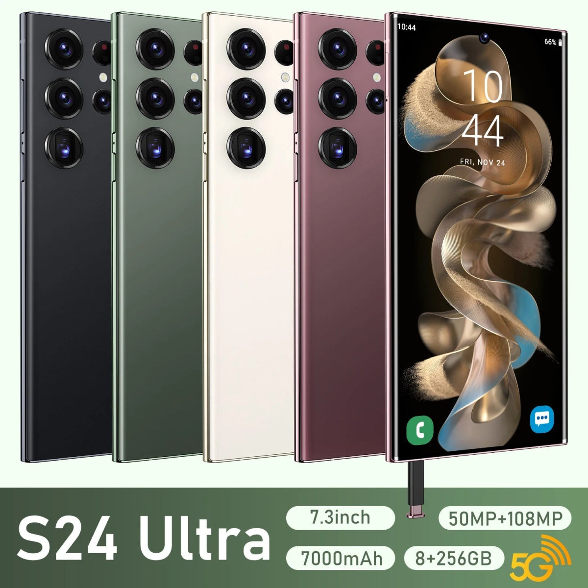 S24 Ultra 5G Smartphone US Stock 6.8 Inch Large Real 4G Screen 65W Quick Charge 8+512GB All-in-One Deca Core 12GB Built-in Pen DSersUSA