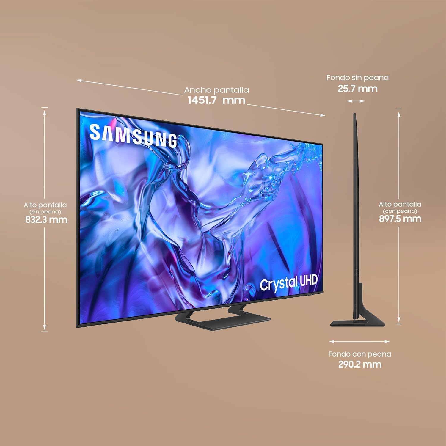 Samsung TV Crystal UHD 4K 2024 75DU8505 Smart TV de 75" com cores incríveis, melhor Smart TV, peana com altura ajustável e Q-Symphony