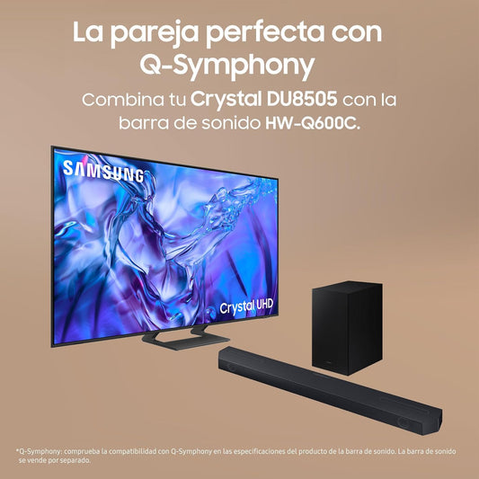 Samsung TV Crystal UHD 4K 2024 75DU8505 Smart TV de 75" com cores incríveis, melhor Smart TV, peana com altura ajustável e Q-Symphony