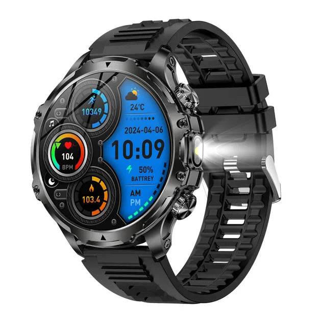 Smart Watch Flashlight Men Outdoors Sports - Rios Future Shop