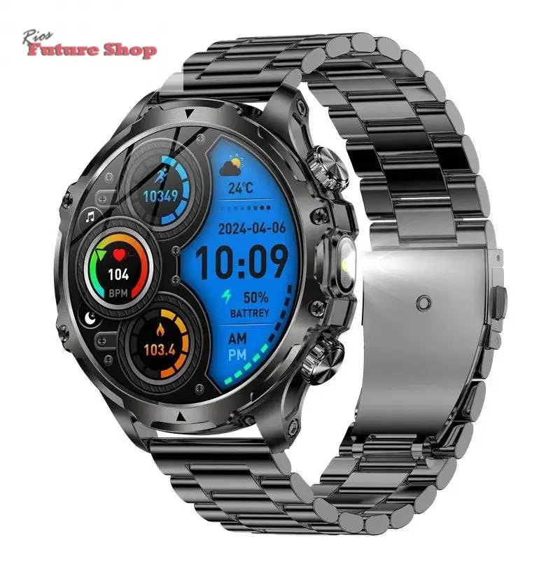 Smart Watch Flashlight Men Outdoors Sports - Rios Future Shop