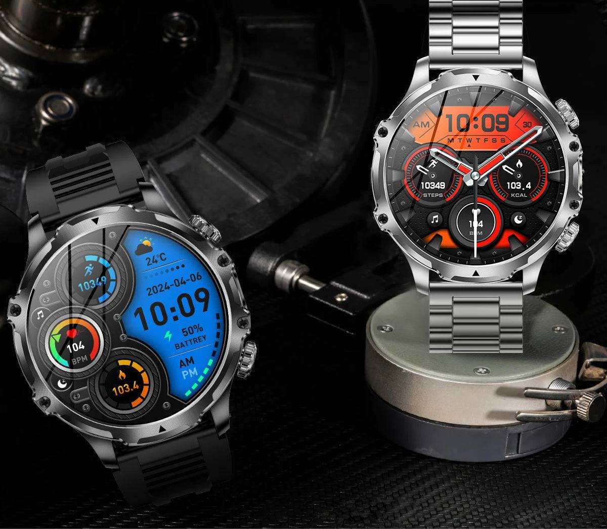 Smart Watch Flashlight Men Outdoors Sports - Rios Future Shop