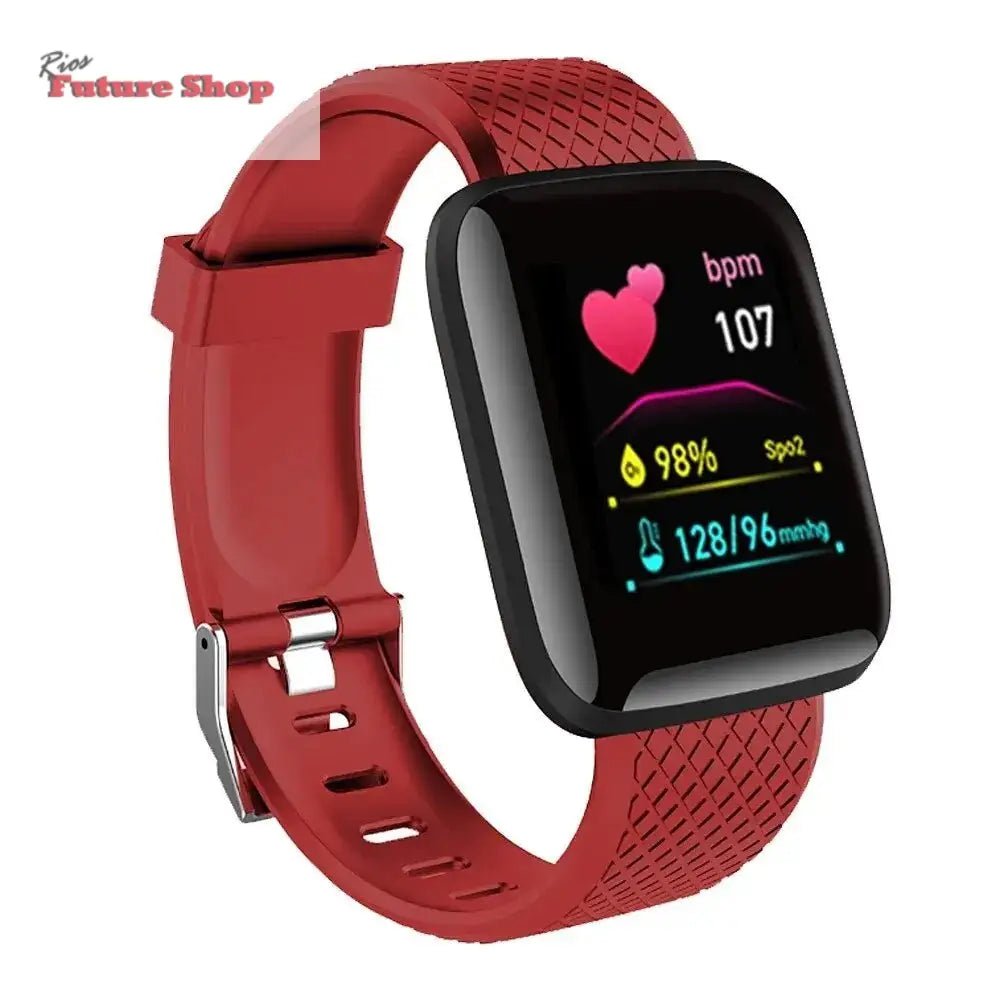 Smart Watch For Men Women Kids Message Remind Music Control Sport Step Calories D13 Smartwatch Alarm Clock 116Plus - Rios Future Shop