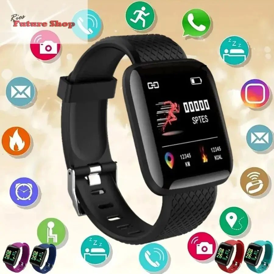 Smart Watch For Men Women Kids Message Remind Music Control Sport Step Calories D13 Smartwatch Alarm Clock 116Plus - Rios Future Shop