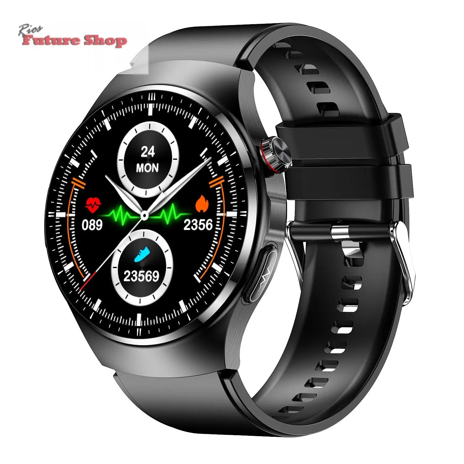 Smart Watch TK25 Bluetooth Call Blood Glucose Uric Acid Blood Lipids Electrocardiogram Body Fat Heart Rate Blood Oxygen Blood Pressure - Rios Future Shop