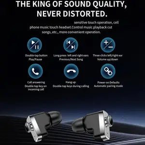 Smart Watch TWS 2 - in - 1 Bluetooth Earphones HIFI 9D - Rios Future Shop