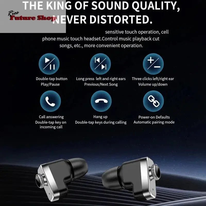 2024 New Smart Watch TWS 2-in-1 Bluetooth Earphones HIFI 9D Sound Quality Male and Female Health Exercise Tracker Smartwatches - Rios Future Shop